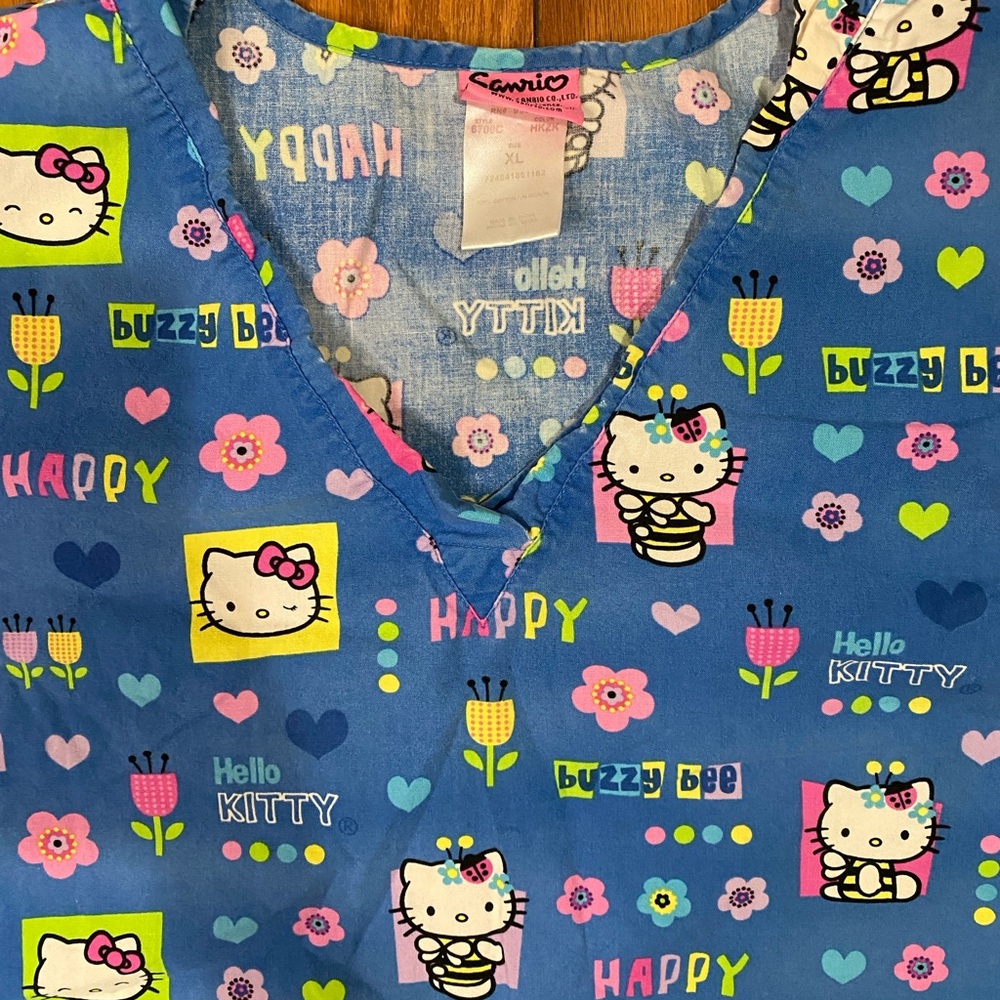 Hello Kitty Blue Scrub Top - Picture 2 of 3